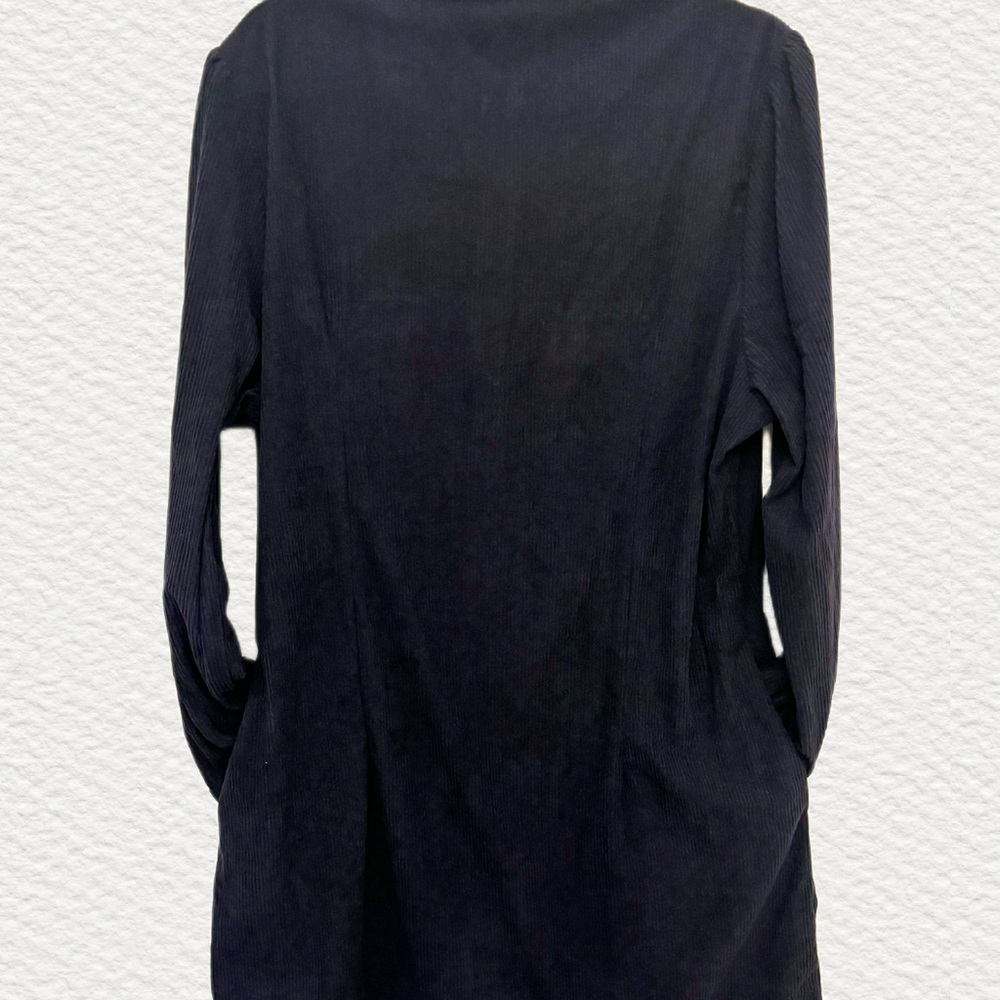 Navy Blue Button-Up Shirt Dress - Alaster Queen, Size XL - Picture 3 of 5
